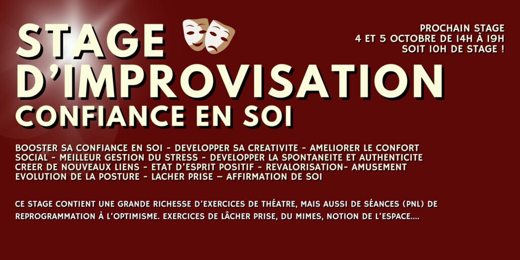 STAGE D'IMPRO CONFIANCE EN SOI !